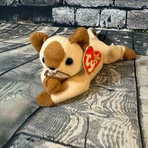 Vintage Ty Beanie Babies 1996 Style 4120 "Snip" Siamese Cat 8" Plush Toy